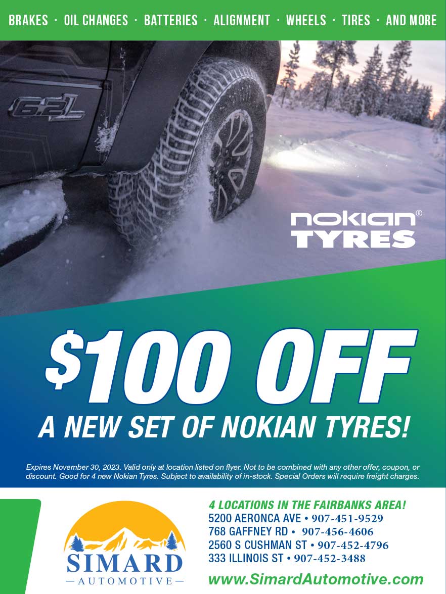 $100 off Nokian Tyres, winter offer, Simard Automotive.